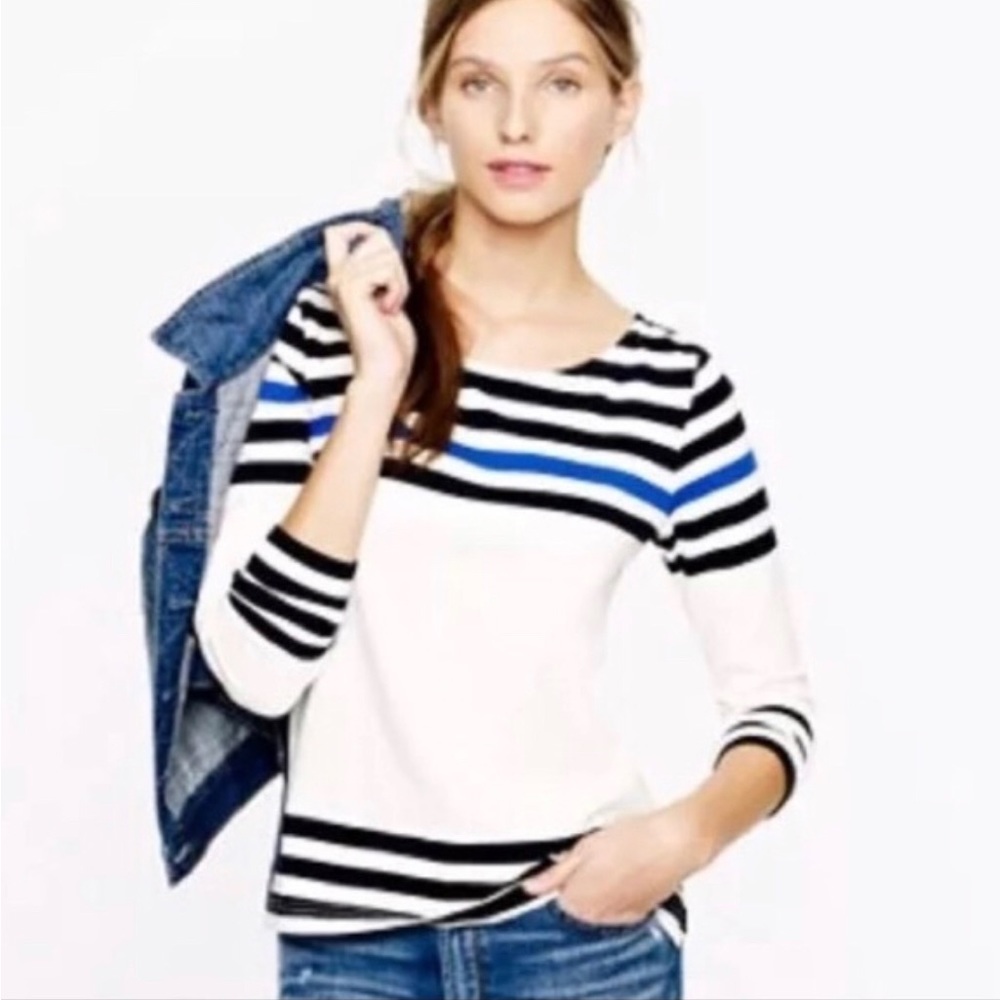 J. Crew Striped Cotton Sweater